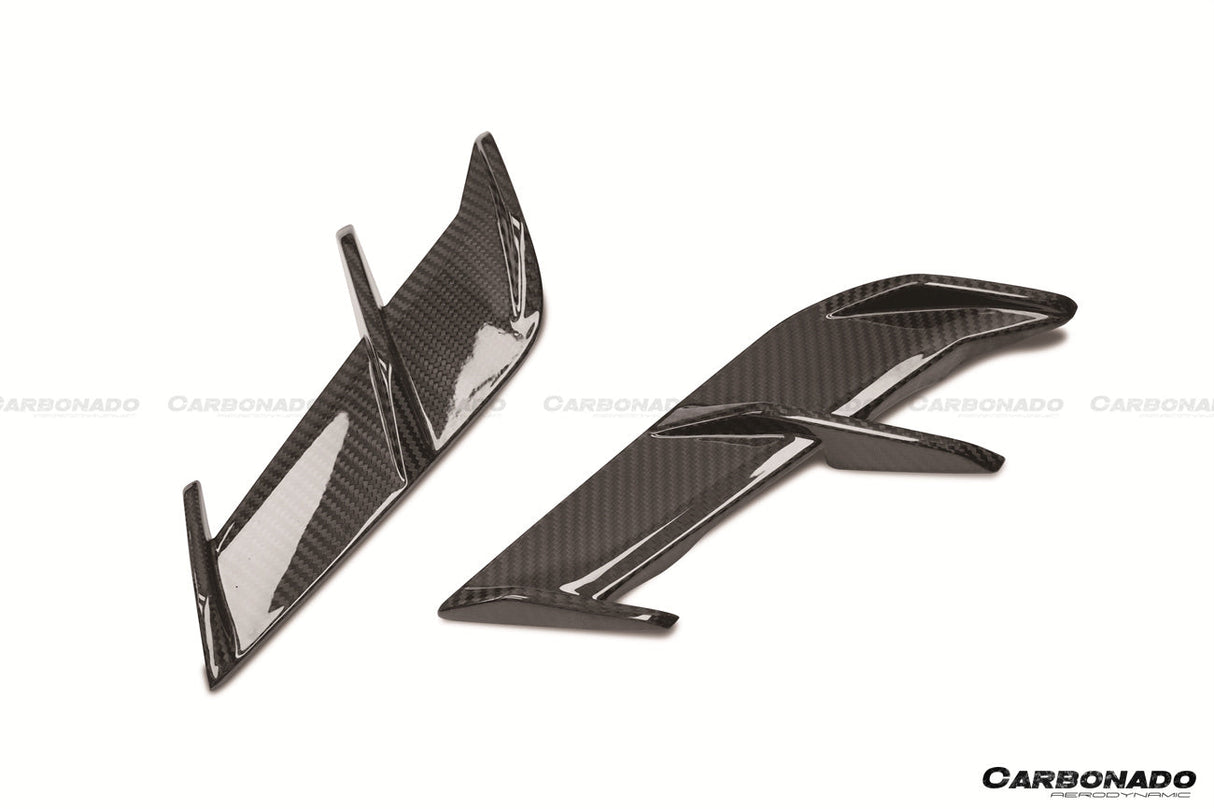 2020-2023 BMW 5 Series G30 G38 M-tech AD Style Dry Carbon Fiber fender vents trims