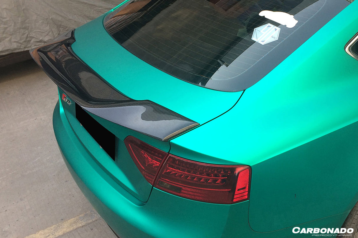 2009-2015 Audi A5 Sline S5 Sedan RT Style Carbon Fiber Trunk Spoiler