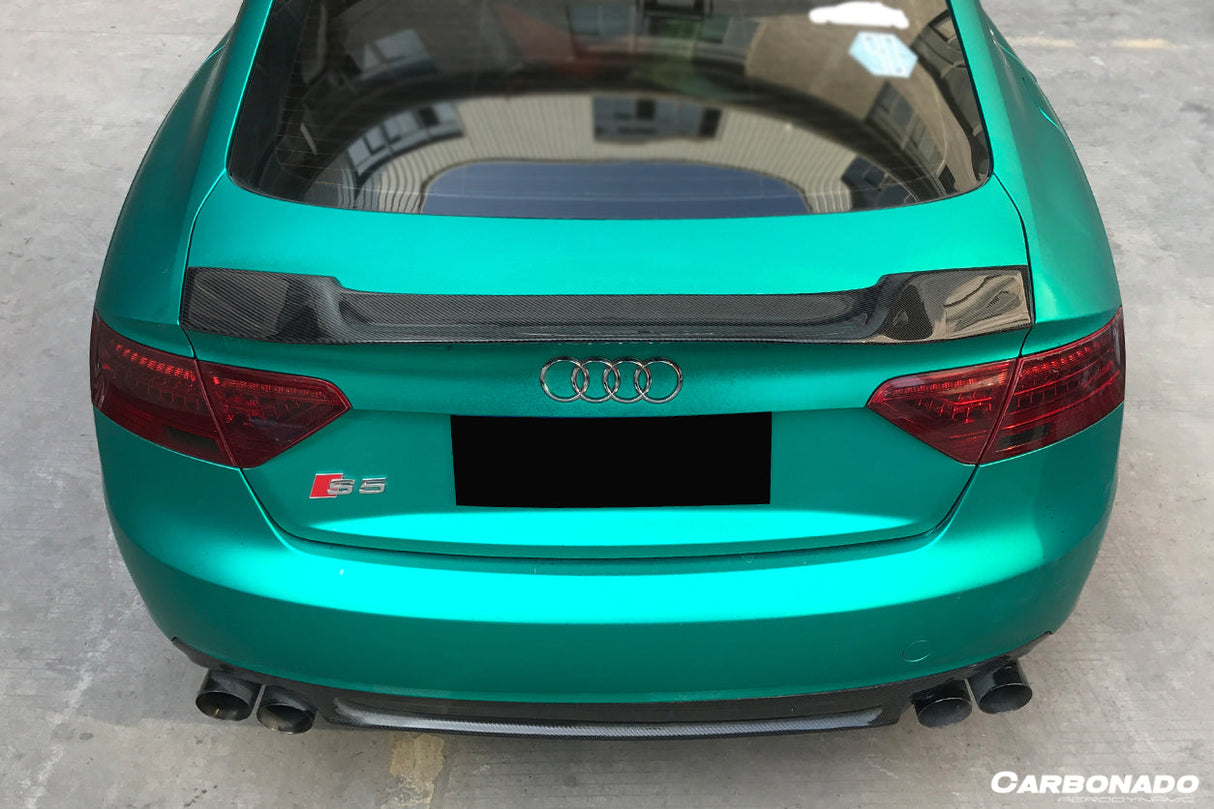 2009-2015 Audi A5 Sline S5 Sedan RT Style Carbon Fiber Trunk Spoiler