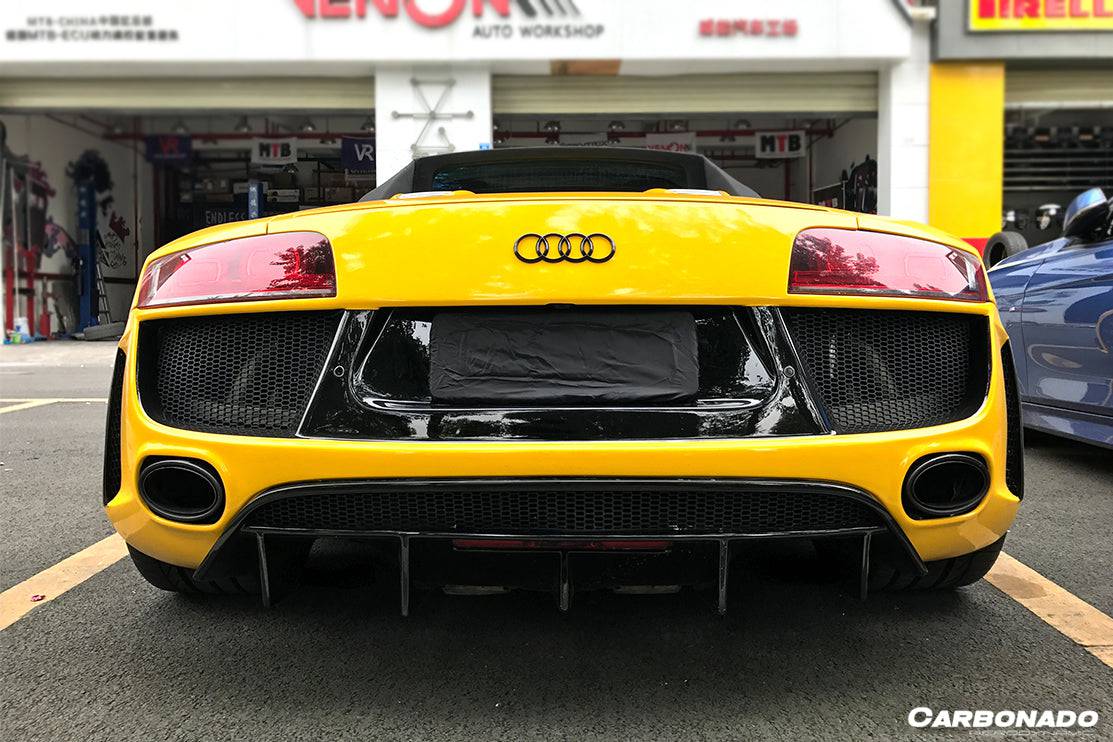 2006-2015 Audi R8 V8 V10 Coupe Spyder DPGT Style Rear Bumper With Exhaust Tips