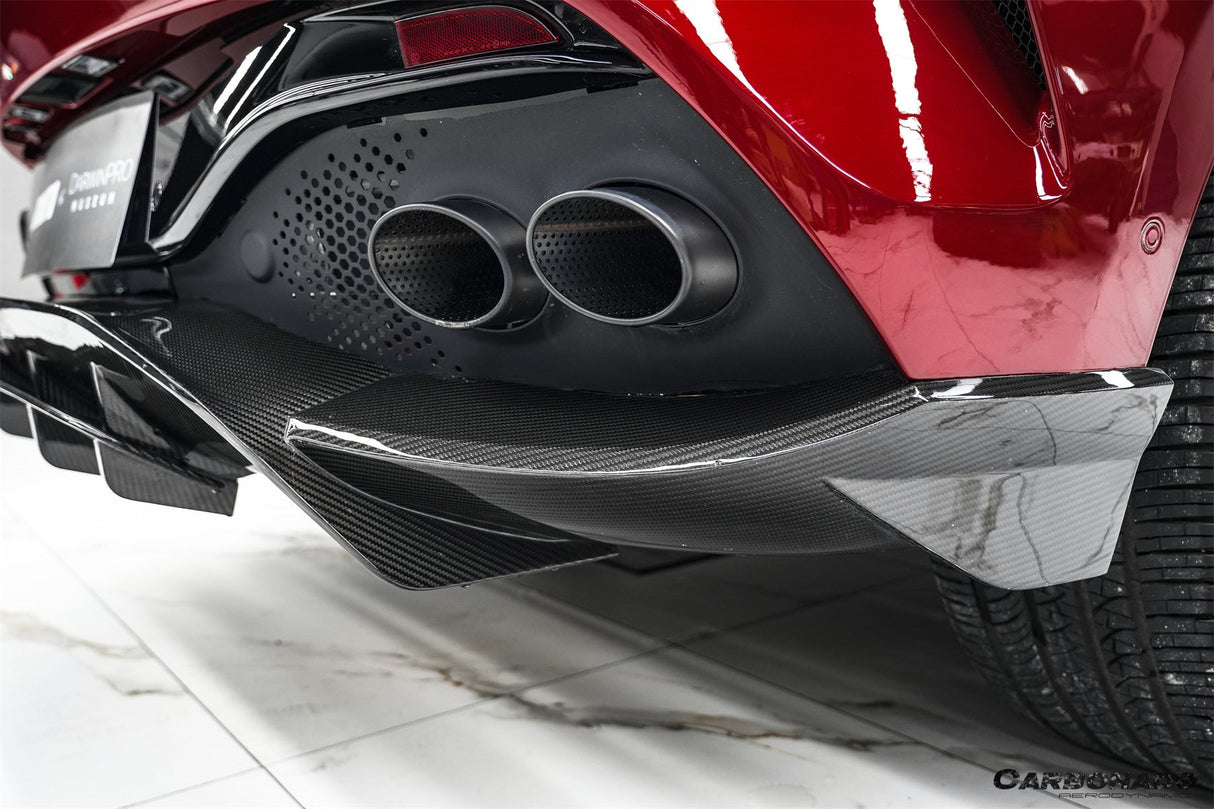 2021-2024 Aston Martin DBX 707 Style Dry Carbon Fiber Rear Bumper with Exhaust tips