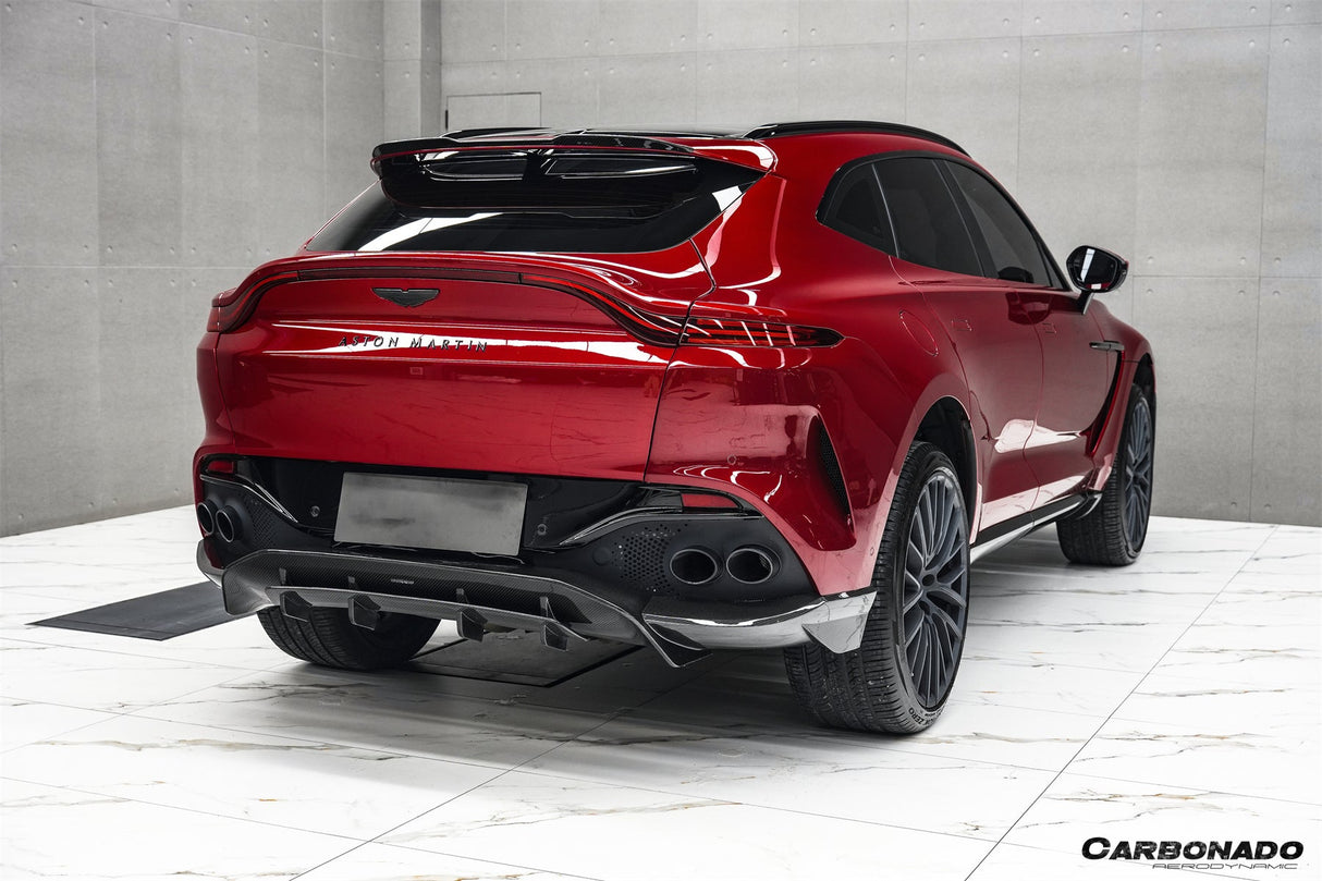 2021-2024 Aston Martin DBX 707 Style Dry Carbon Fiber Rear Bumper with Exhaust tips