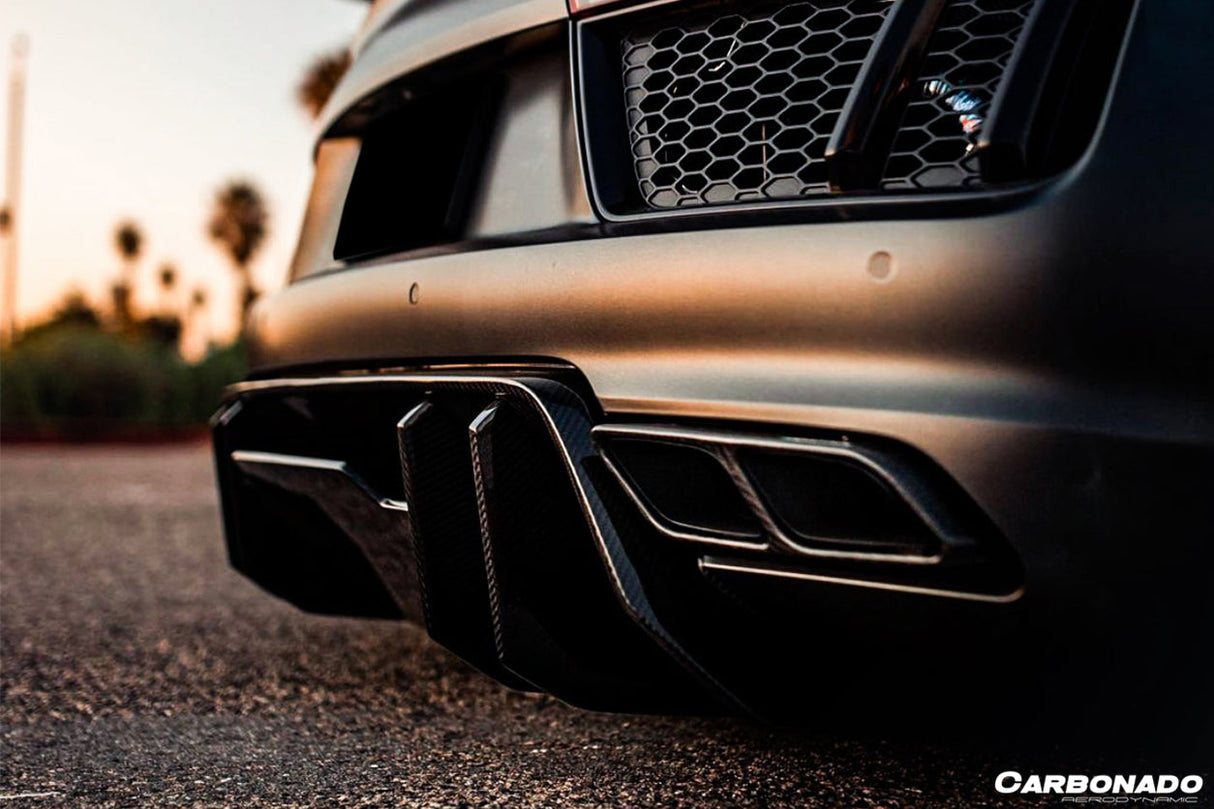 2016-2019 Audi R8 Coupe Spyder VRS Style Carbon Fiber Rear Diffuser