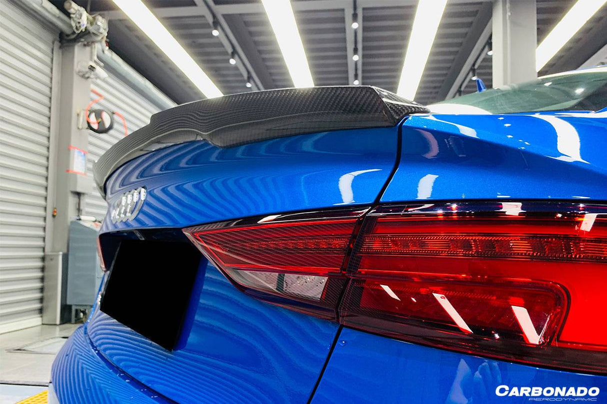 2013-2020 Audi S3 A3 RS3 8V Sedan RW Style Carbon Fiber Trunk Spoiler