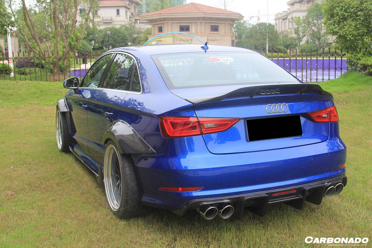 2013-2020 Audi S3 A3 RS3 8V Sedan RT Style Carbon Fiber Trunk Spoiler