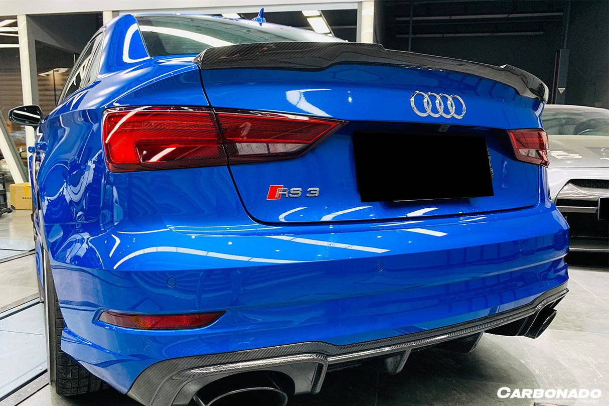 2013-2020 Audi S3 A3 RS3 8V Sedan RW Style Carbon Fiber Trunk Spoiler