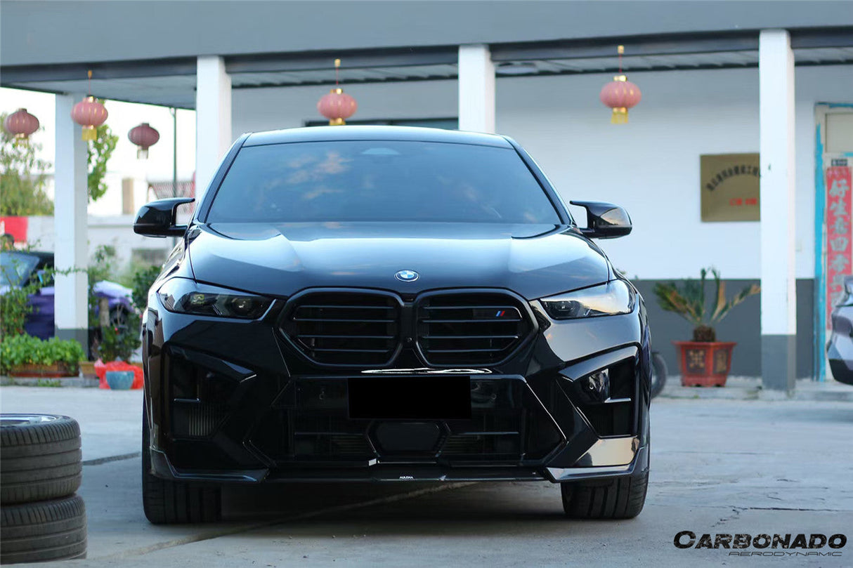 2024-2025 BMW X6M F96 AD Style Dry Carbon Fiber Front Bumper Air Inlet Vent Trims