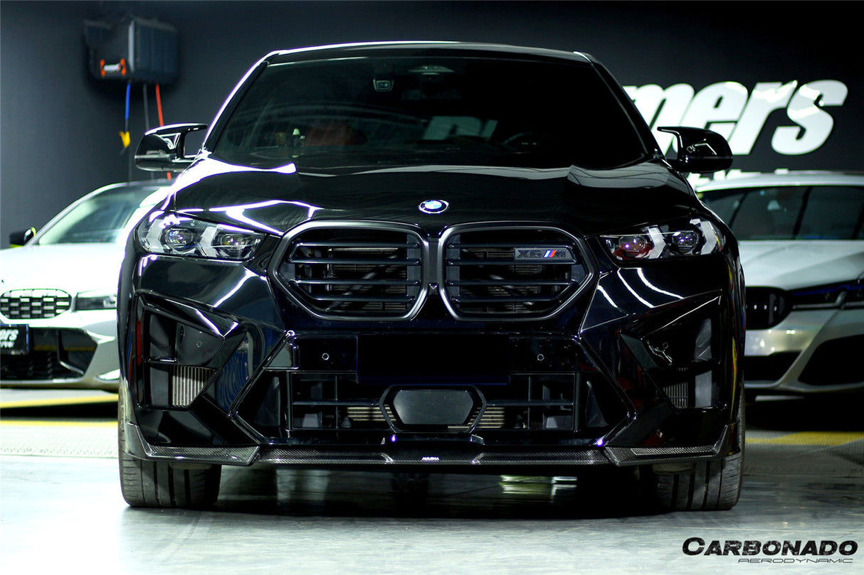 2024-2025 BMW X6M F96 AD Style Dry Carbon Fiber Front Lip