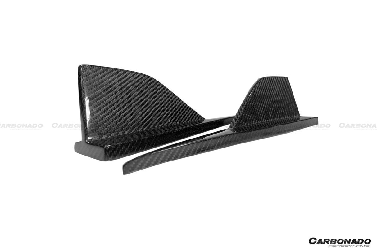 2021-UP BMW M2 G87 OD Style Dry Carbon FIber Rear Bumper Splitter Winglets