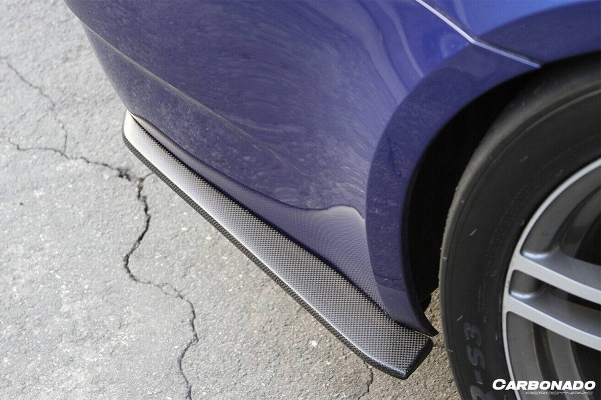 2008-2012 BMW M3 E90 E92 E93 ET Style Carbon Fiber Rear Bumper Splitter Caps