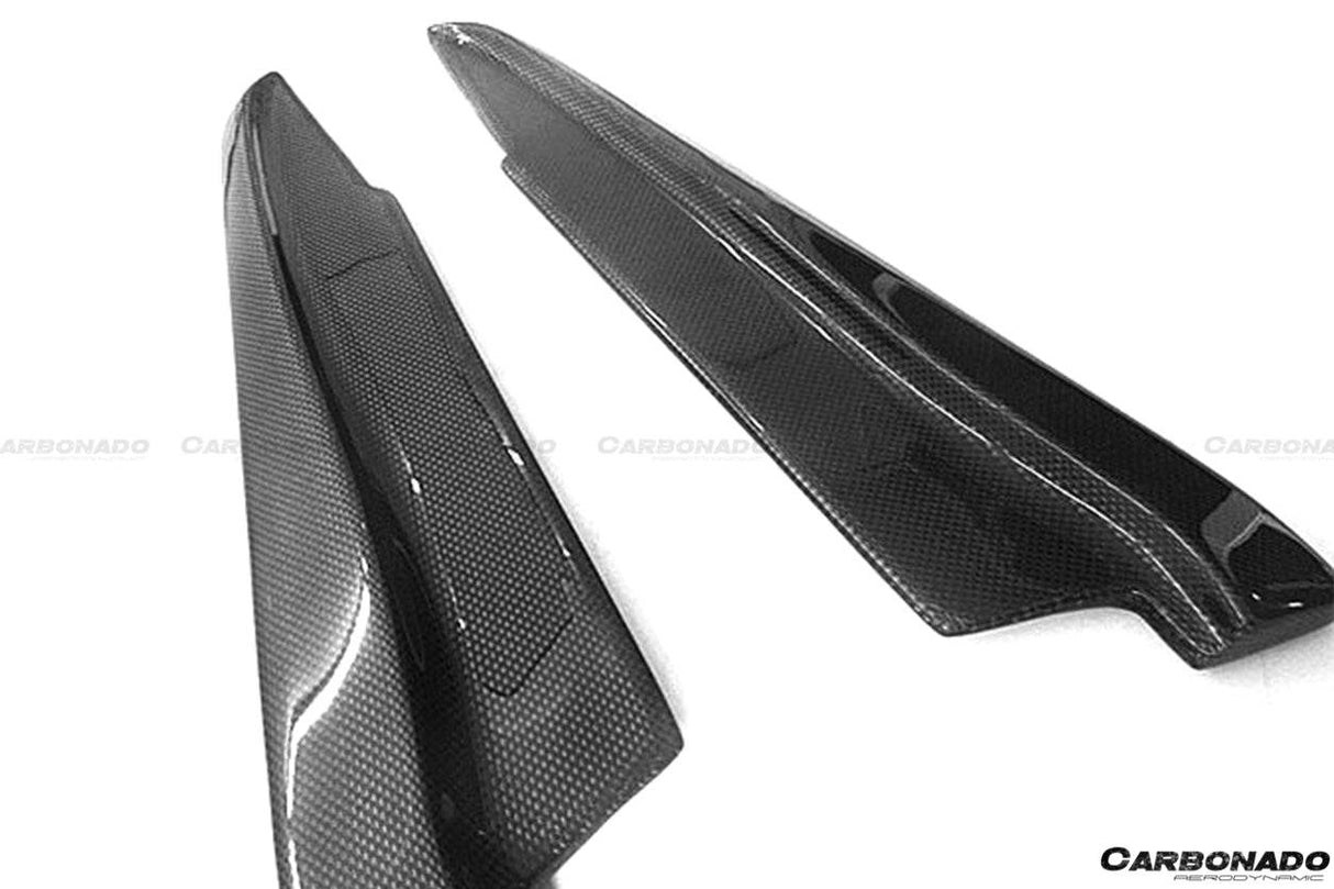 2008-2012 BMW M3 E90 E92 E93 ET Style Carbon Fiber Rear Bumper Splitter Caps