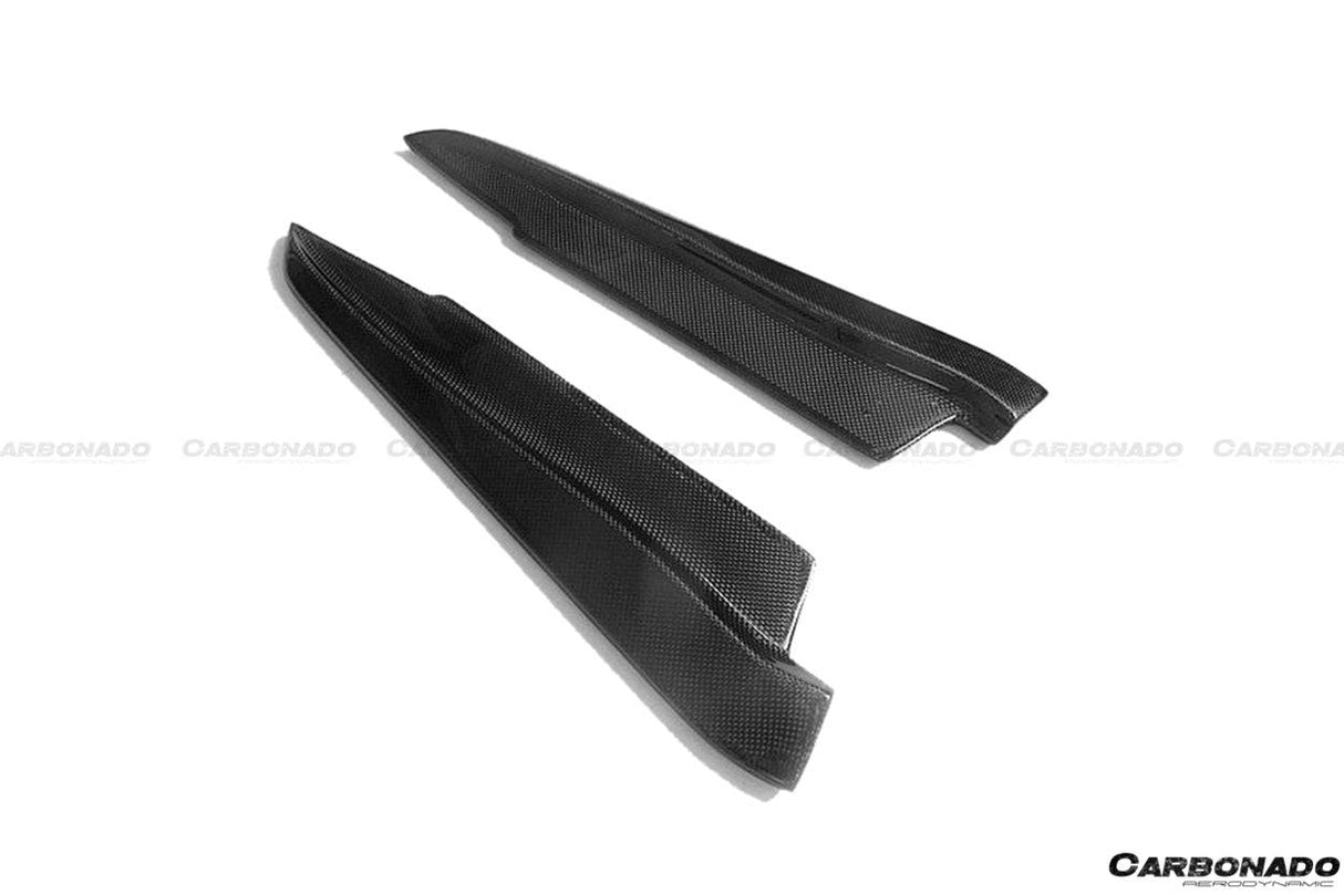 2008-2012 BMW M3 E90 E92 E93 ET Style Carbon Fiber Rear Bumper Splitter Caps