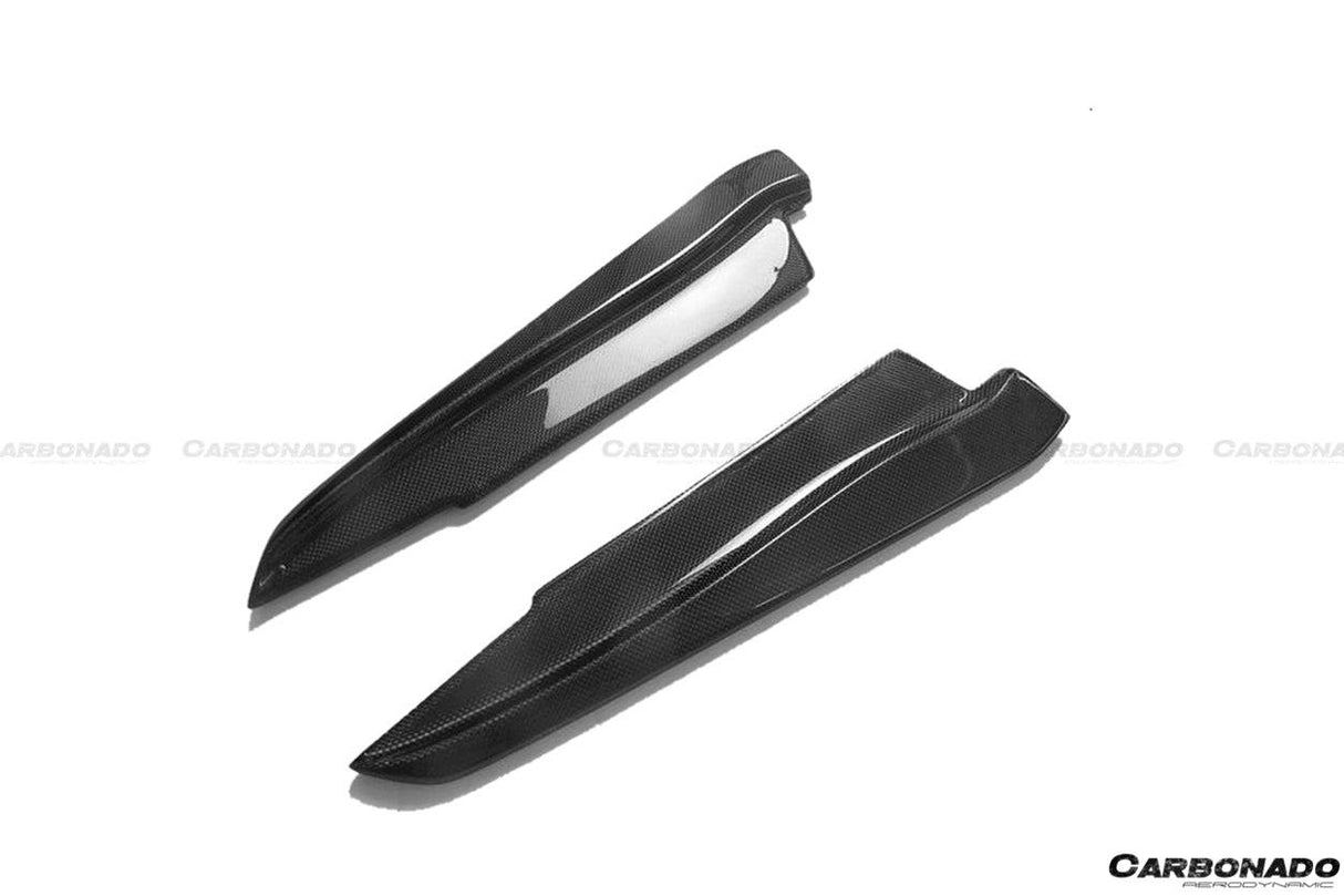 2008-2012 BMW M3 E90 E92 E93 ET Style Carbon Fiber Rear Bumper Splitter Caps