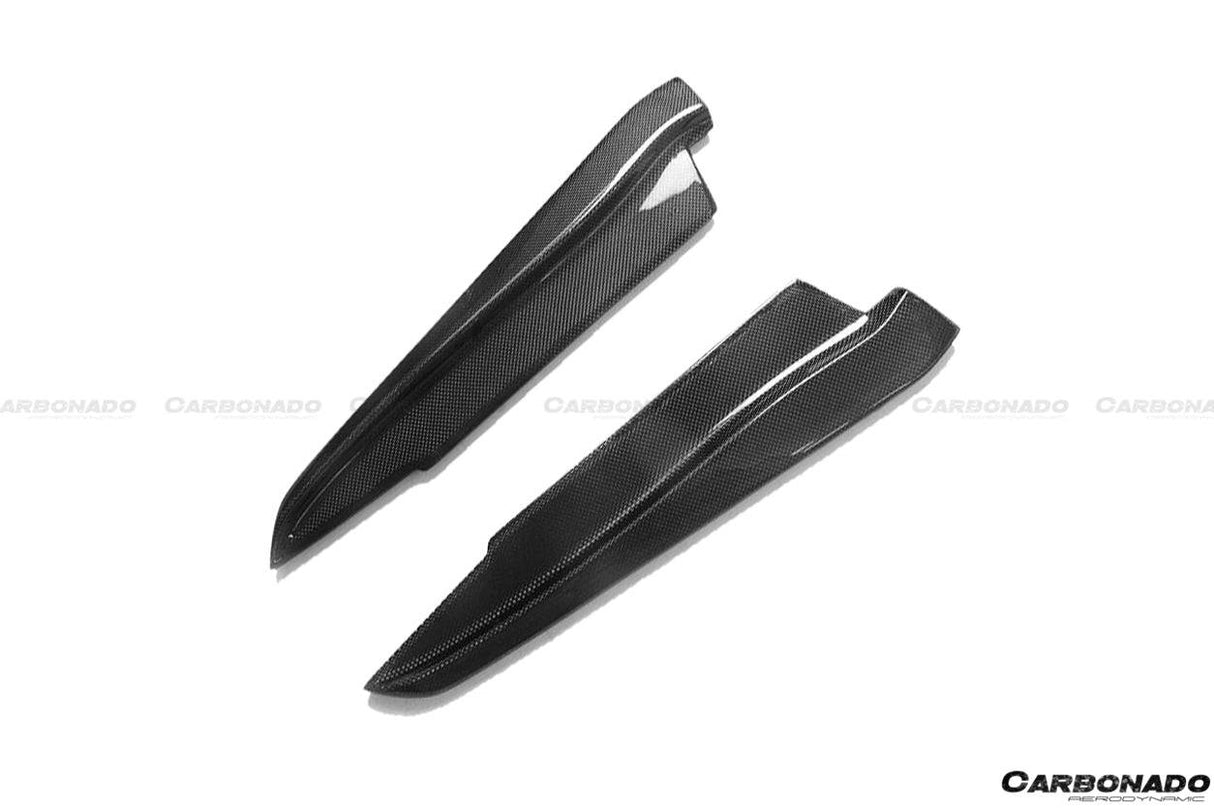 2008-2012 BMW M3 E90 E92 E93 ET Style Carbon Fiber Rear Bumper Splitter Caps