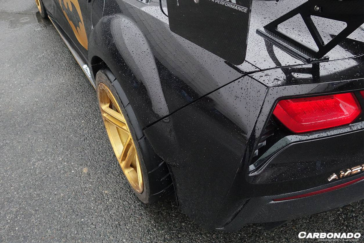 2013-2019 Corvette C7 PD Style Wide body Rear Flares And Side Skirts