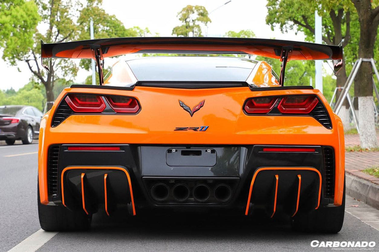 2013-2019 Corvette C7 Z51 Z06 Grandsport AR Style Carbon Fiber Trunk Spoiler