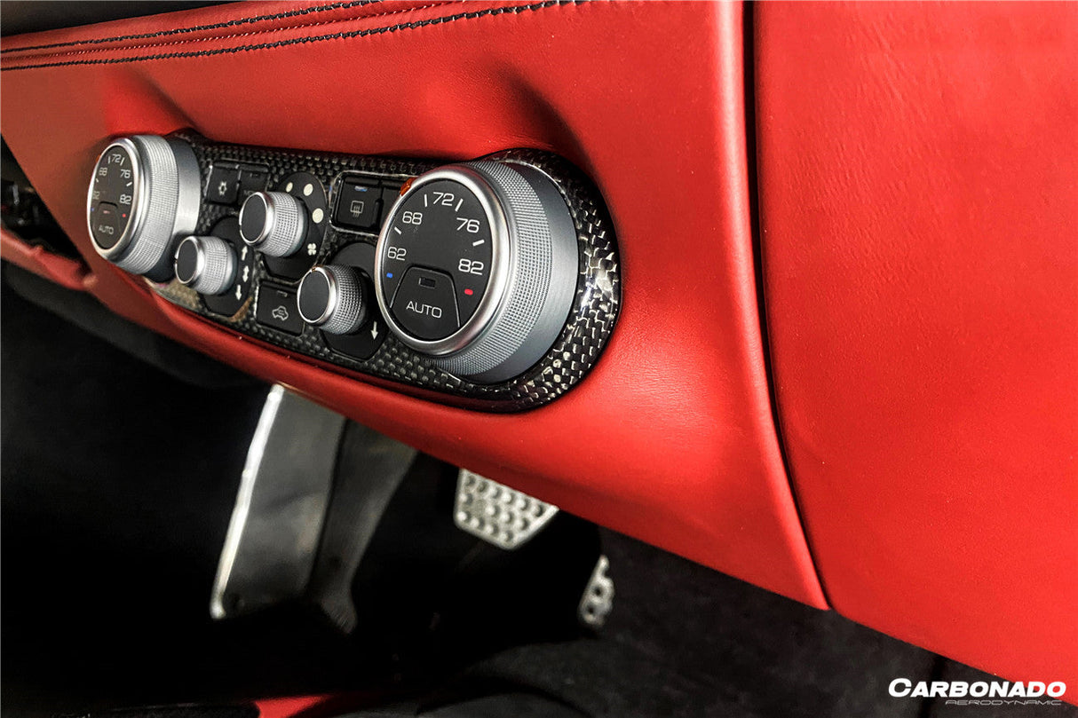 2015-2020 Ferrari 488 GTB Spider Dry Carbon Fiber AC Control Panel Cover