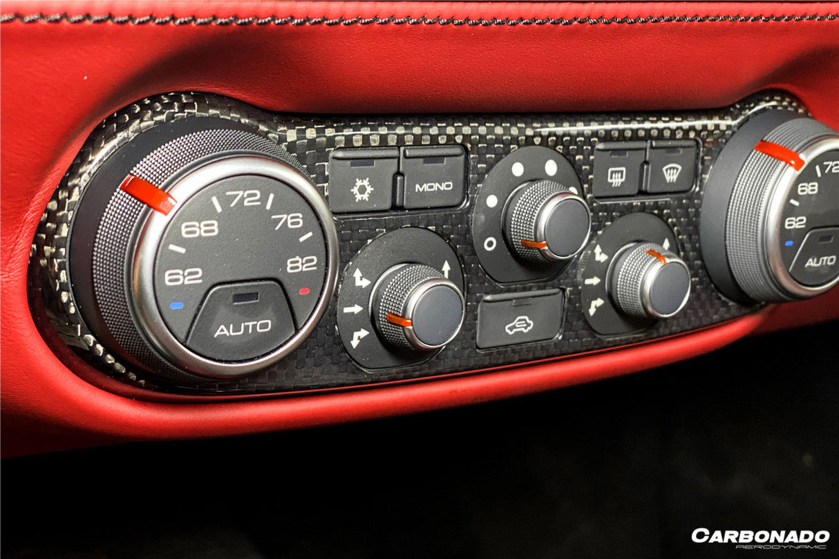 2015-2020 Ferrari 488 GTB Spider Dry Carbon Fiber AC Control Panel Cover