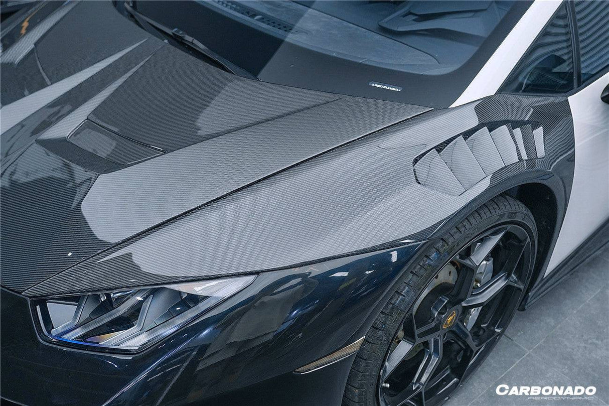 2015-2025 Lamborghini Huracan LP610 LP580 Evo Tecnica VRS Style Carbon Fiber Hood