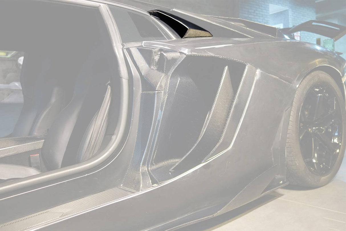 2011-2016 Lamborghini Aventador LP700 Coupe OEM Style Carbon Fiber Engine Air Intakes
