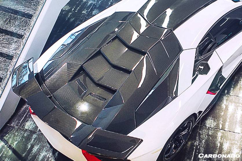 2011-2016 Lamborghini Aventador LP700 Coupe BKSS Style Carbon Fiber Engine Trunk