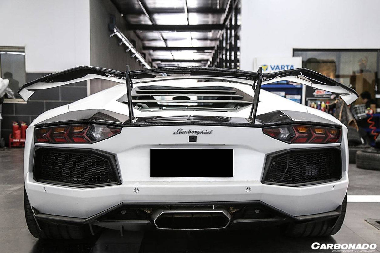 2011-2022 Lamborghini Aventador LP700 LP750 LP740 LP720 LP780 Coupe Roadster RZS Style Carbon Fiber Trunk Spoiler