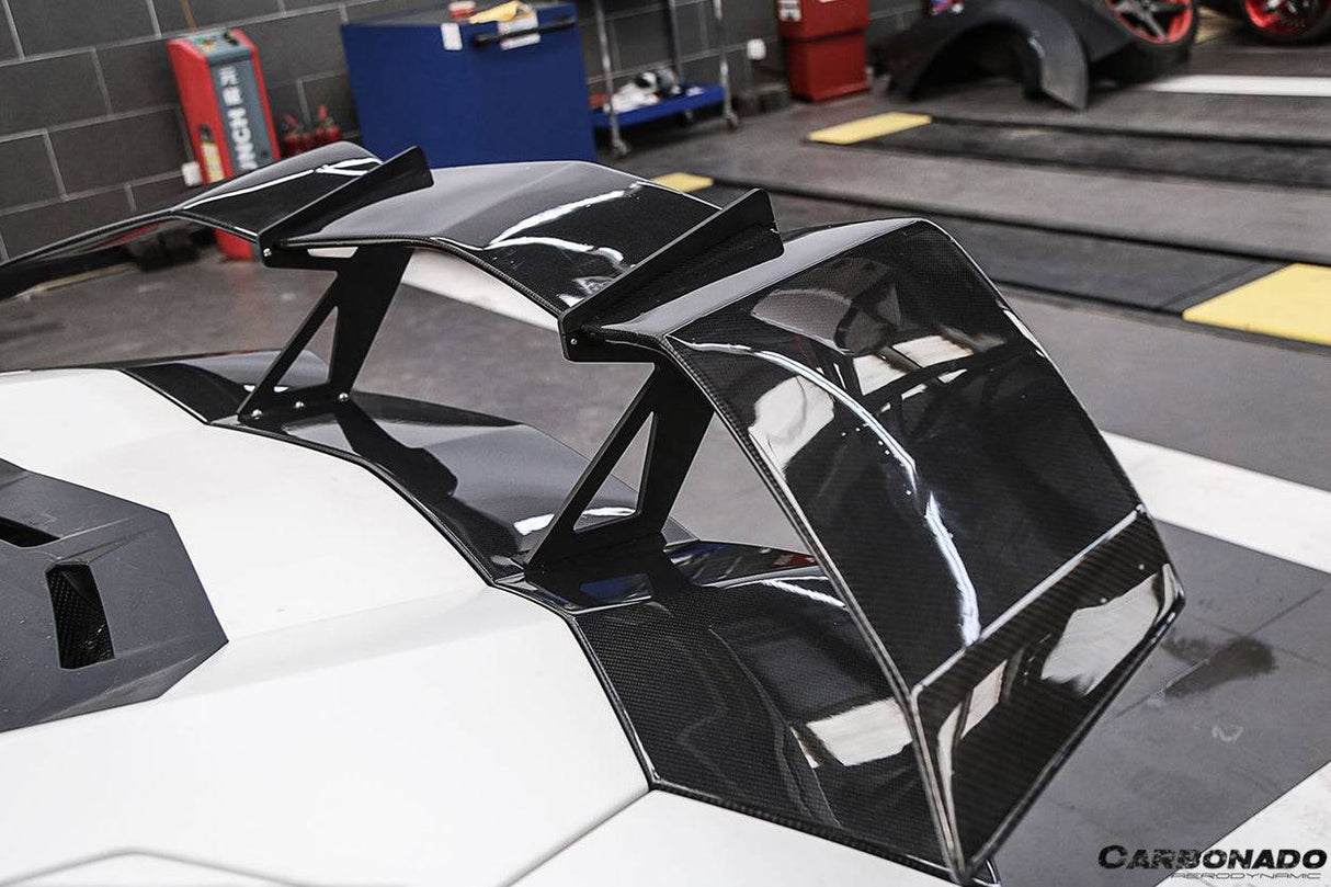 2011-2022 Lamborghini Aventador LP700 LP750 LP740 LP720 LP780 Coupe Roadster RZS Style Carbon Fiber Trunk Spoiler
