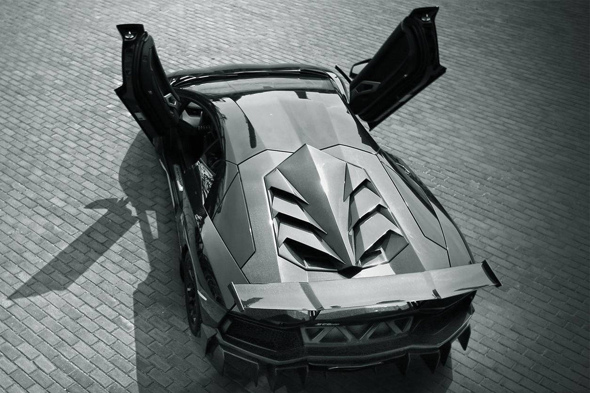2011-2016 Lamborghini Aventador LP700 Coupe DM Style Carbon Fiber Engine Trunk