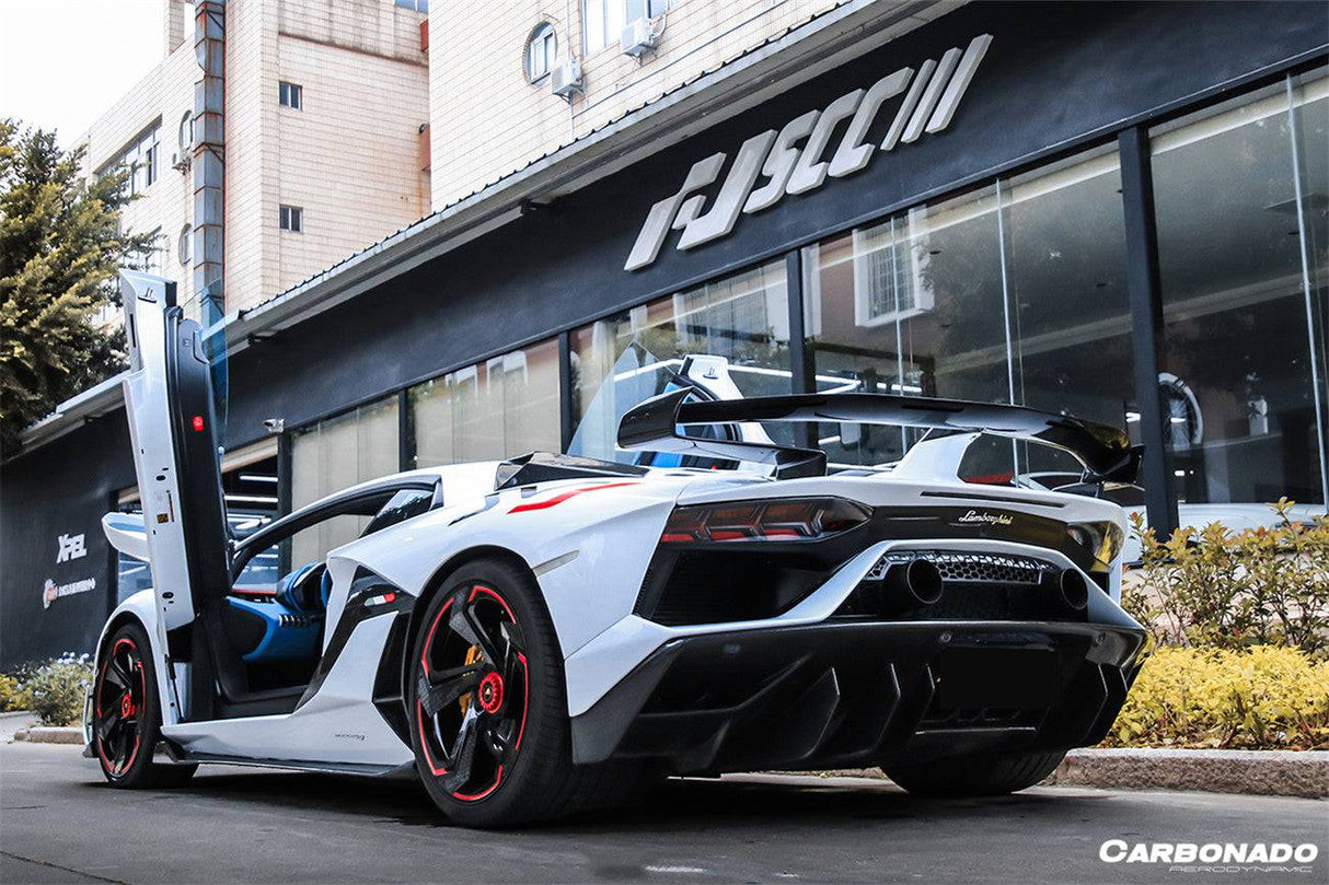 2011-2021 Lamborghini Aventador LP700 LP740 LP750 Coupe Roadster SVJ Style Part DRY Carbon Fiber Engine Hood And Wing