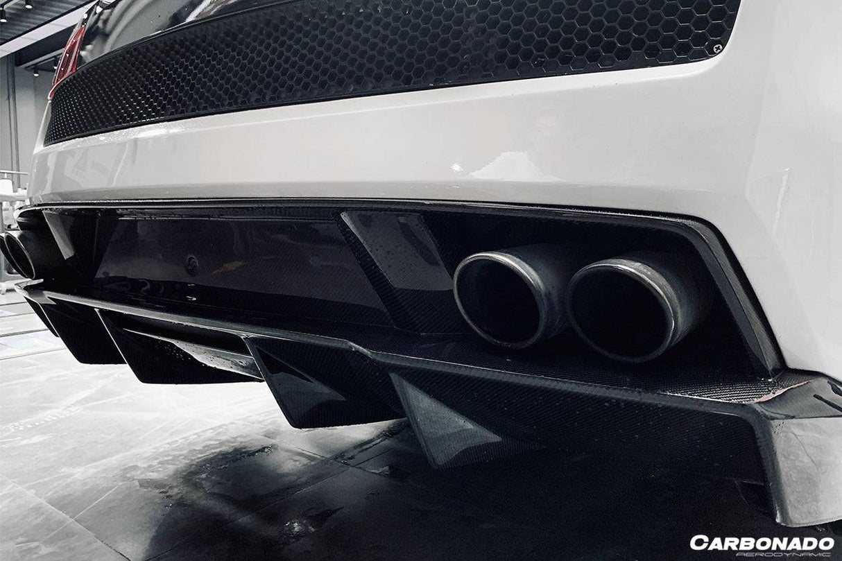 2009-2014 Lamborghini Gallardo SA Style Carbon Fiber Rear Diffuser | Fits LP550, LP560, LP570