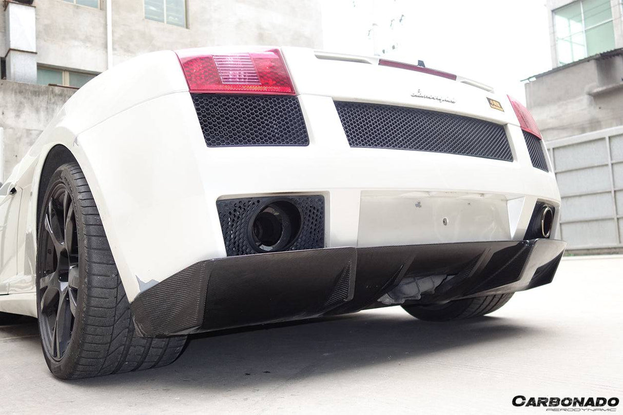 2004-2008 Lamborghini Gallardo OEM Style Carbon Fiber Rear Diffuser | Fits Gallardo, Gallardo SE, Superleggera