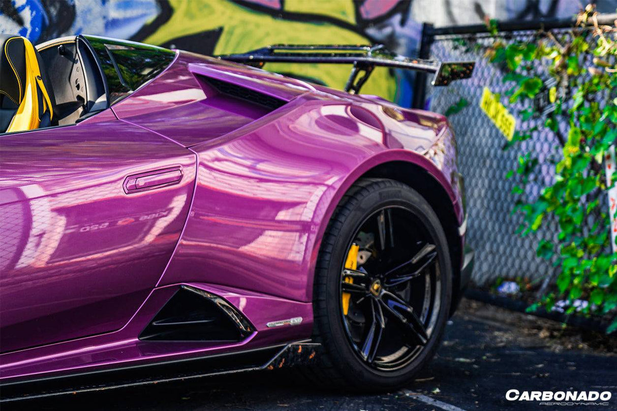 2015-2025 Lamborghini Huracan LP610 LP580 EVO Tecnica OD Style Carbon Fiber Trunk Spoiler Wing with Base