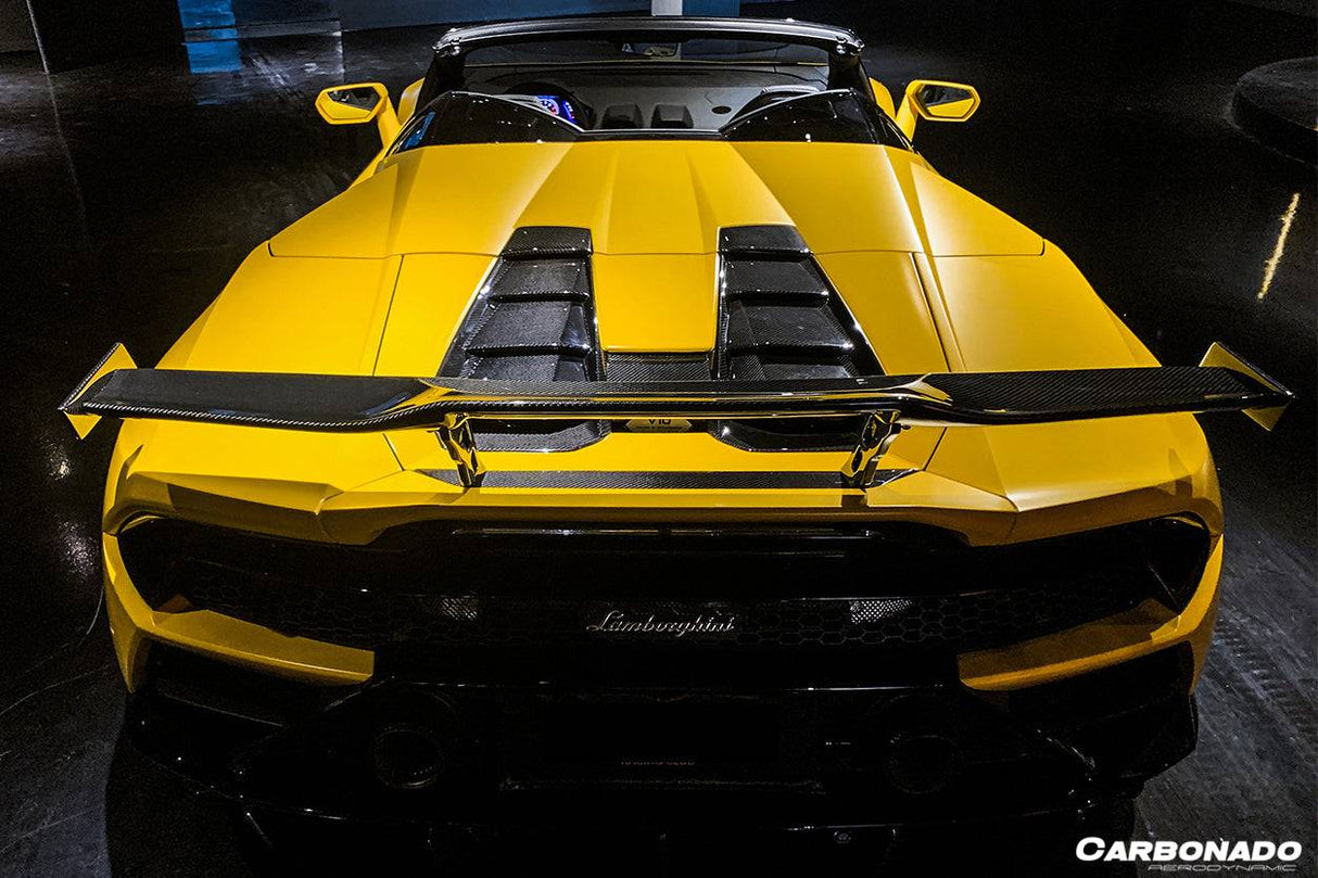 2015-2025 Lamborghini Huracan LP610 LP580 EVO Tecnica OD Style Carbon Fiber Trunk Spoiler Wing with Base