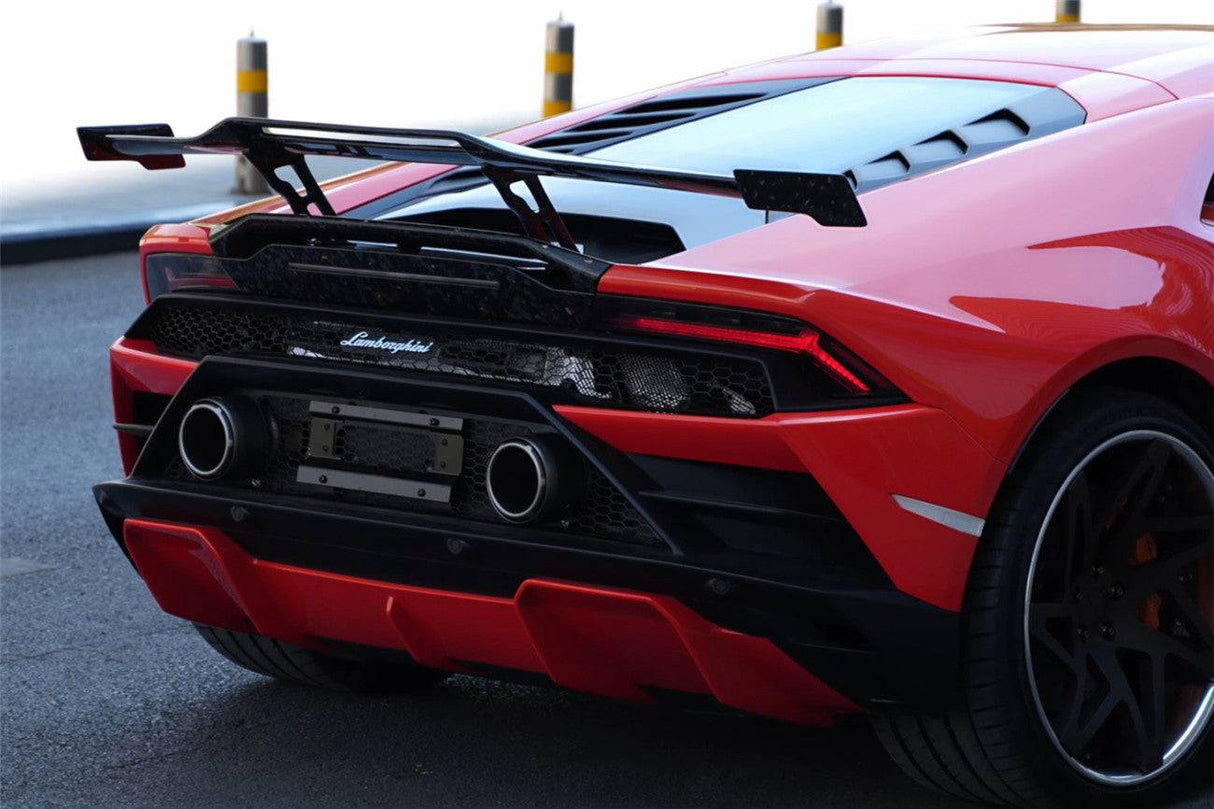 2015-2025 Lamborghini Huracan LP610 LP580 EVO Tecnica OD Style Carbon Fiber Trunk Spoiler Wing with Base