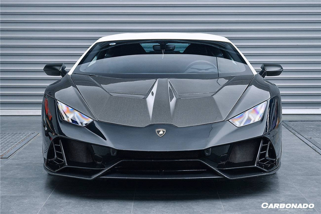 2015-2025 Lamborghini Huracan LP610 LP580 Evo Tecnica EVO-4WD Style Partial Carbon Front Bumper