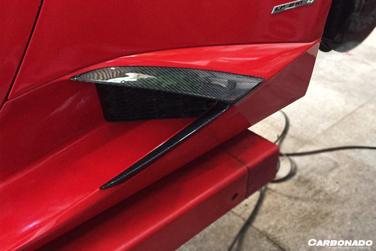 2015-2019 Lamborghini Huracan LP610 RZS Style Carbon Fiber Side Skirts Vent Canards