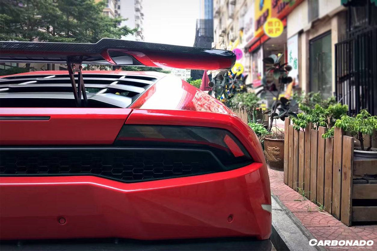 2015-2025 Lamborghini Huracan LP610 LP580 Evo Tecnica RZS Style Carbon Fiber Trunk Spoiler Wing