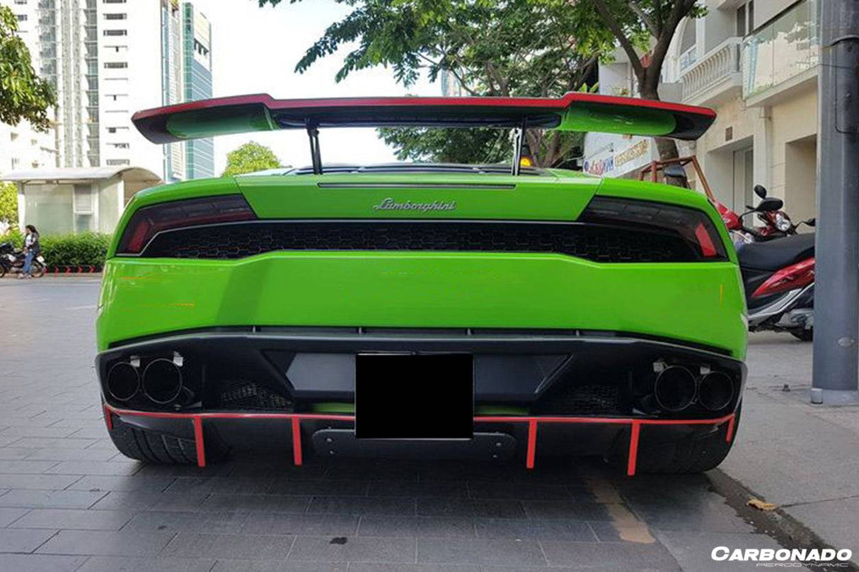 2015-2025 Lamborghini Huracan LP610 LP580 Evo Tecnica RZS Style Carbon Fiber Trunk Spoiler Wing