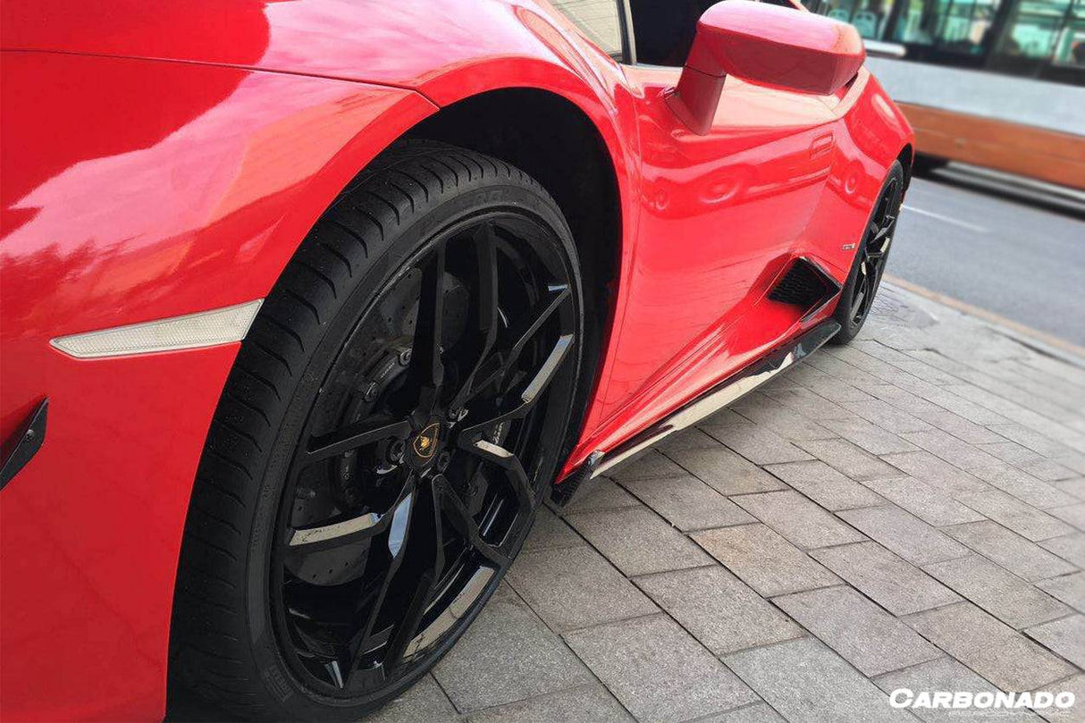 2015-2019 Lamborghini Huracan LP610 RZS Style Carbon Fiber Side Skirts Vent Canards