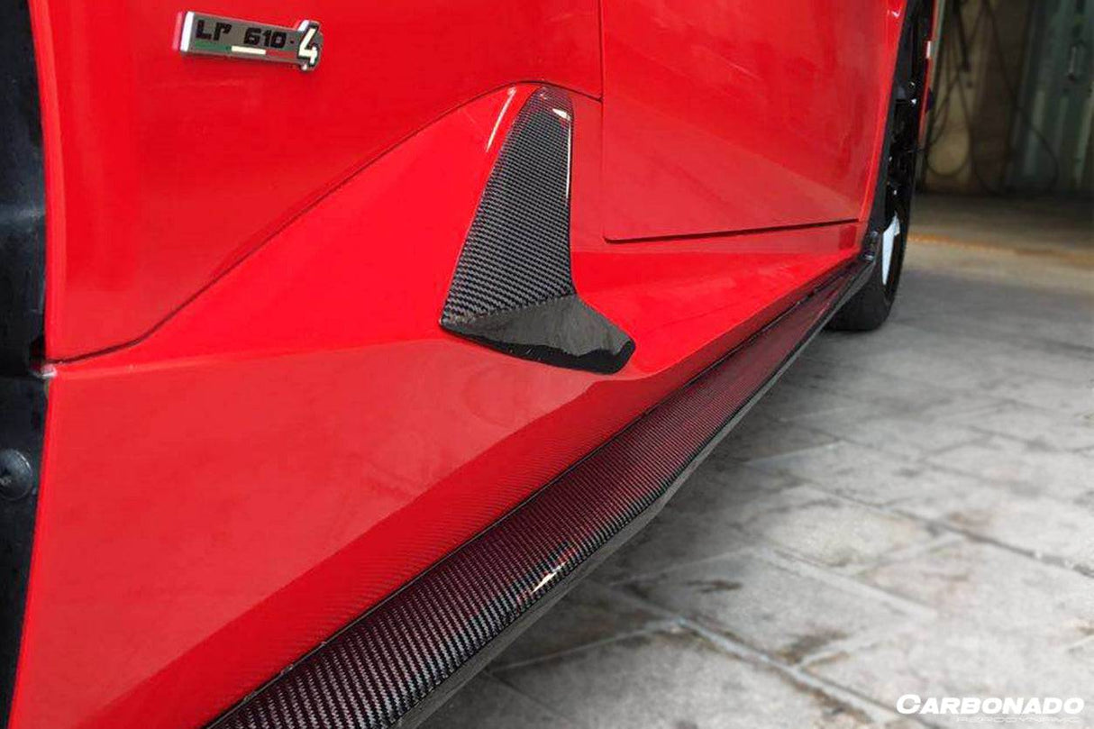 2015-2019 Lamborghini Huracan LP610 RZS Style Carbon Fiber Side Skirts Vent Canards