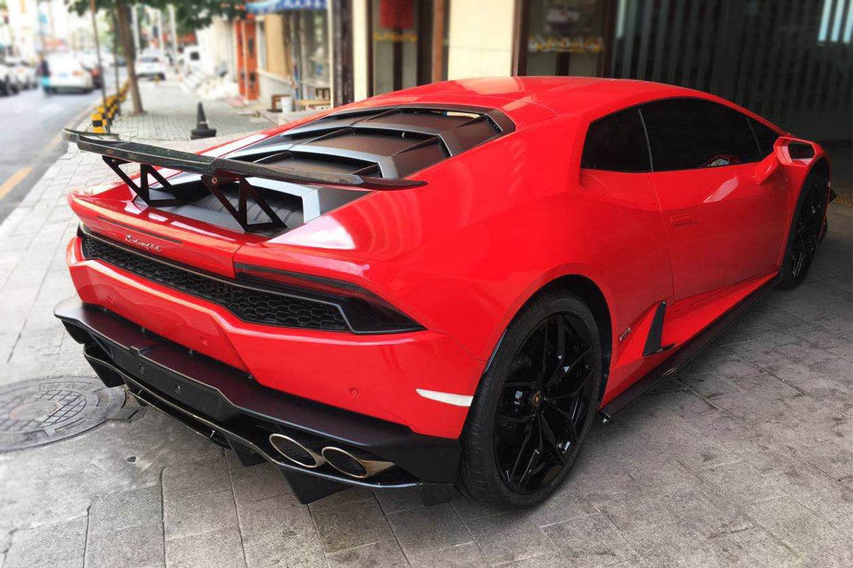 2015-2025 Lamborghini Huracan LP610 LP580 Evo Tecnica RZS Style Carbon Fiber Trunk Spoiler Wing