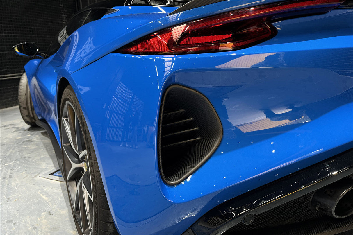 2021-2024 Lotus Emira OD Style Dry Carbon Fiber Rear Bumper Vents