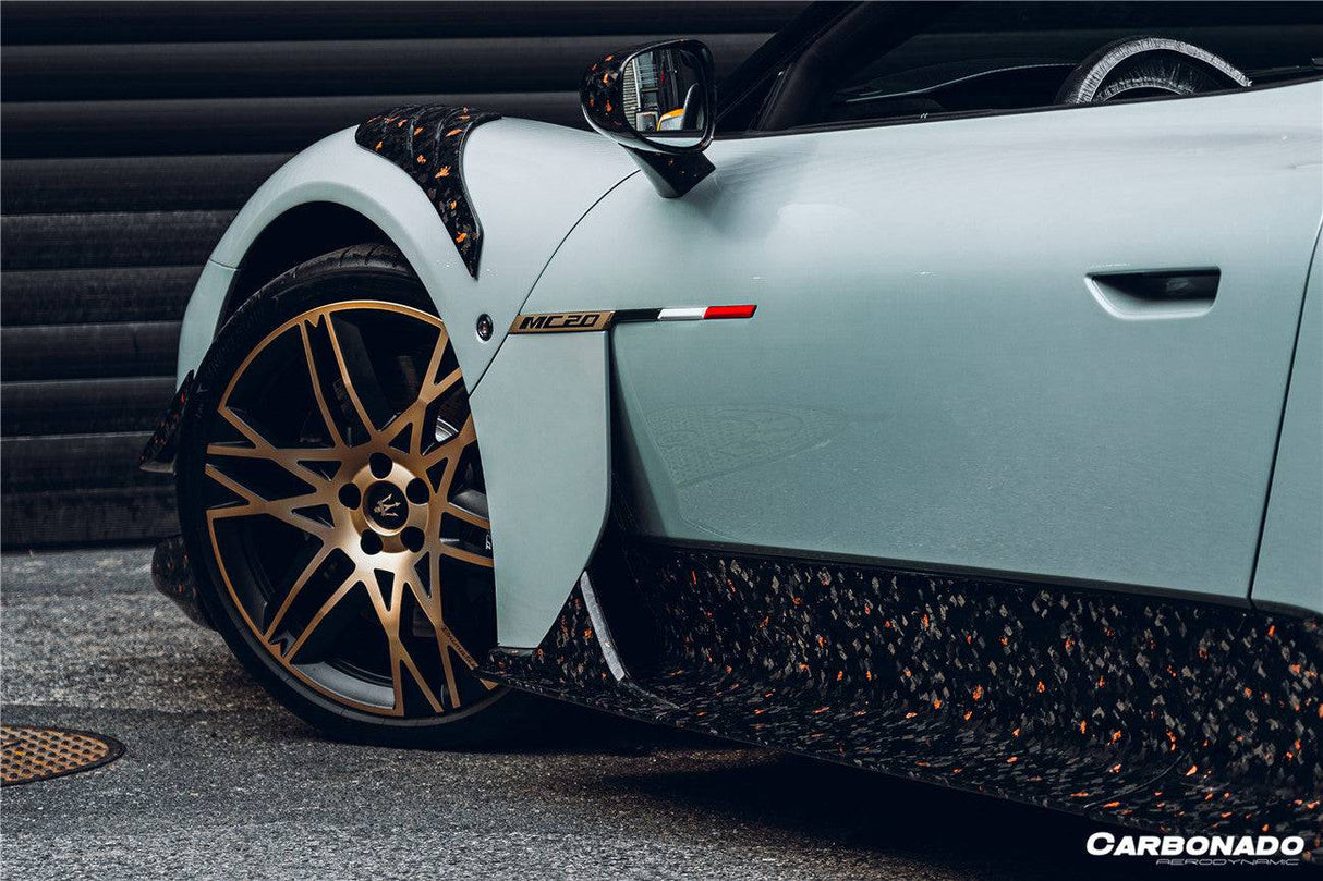 2020-UP Maserati MC20 MCPura SVD Style Dry Carbon Fiber Side Skirts