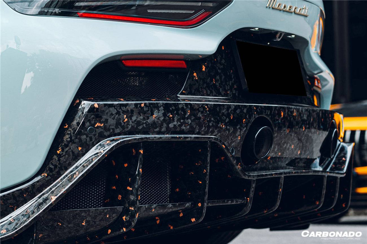 2020-UP Maserati MC20 MCPura SVD Style DRY Carbon Fiber Rear Lip Diffuser