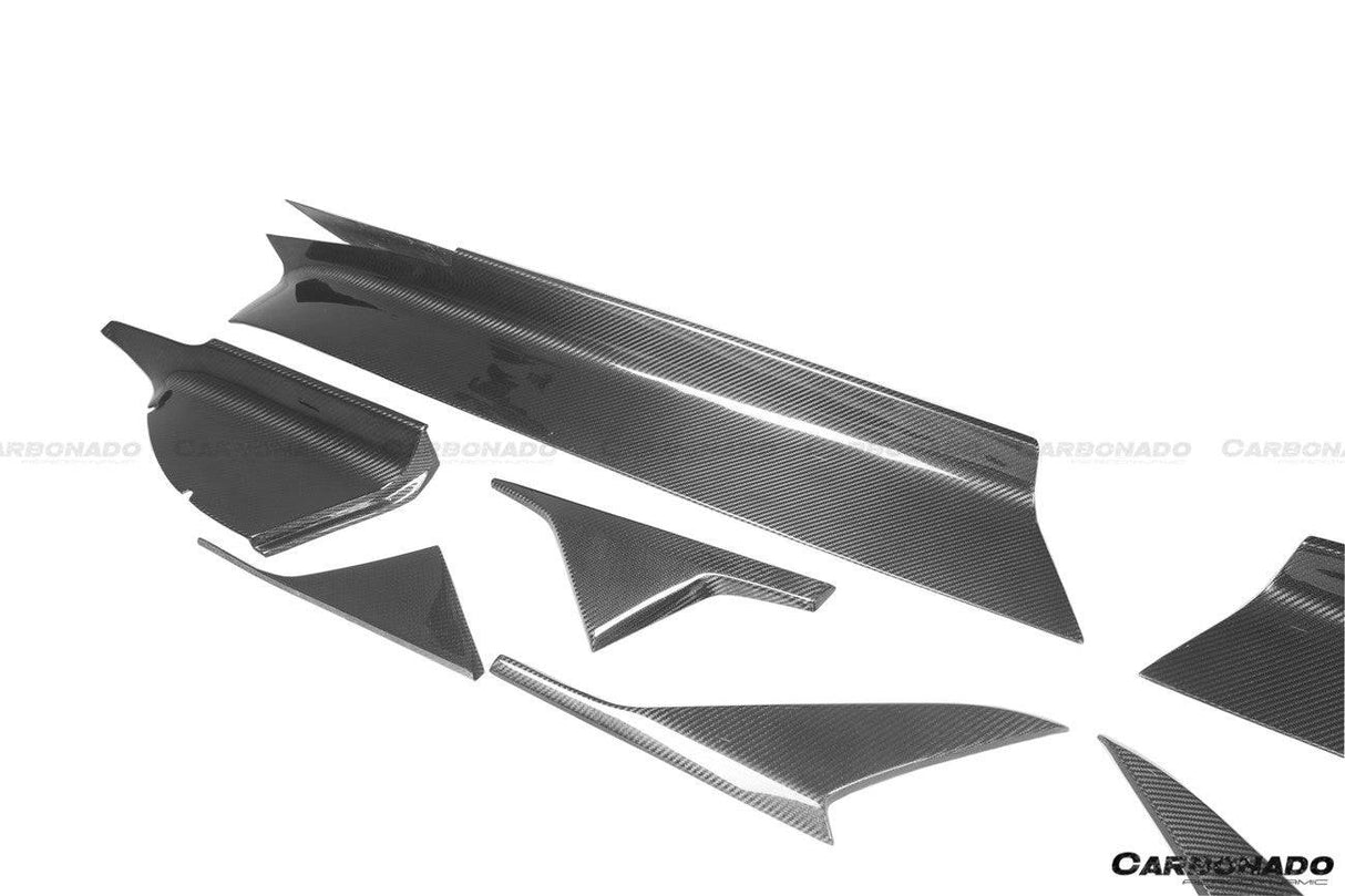 2020-UP Maserati Autoclave Carbon Fiber Side Skirts Carbonado (OE) Fits: MC20, MCPura