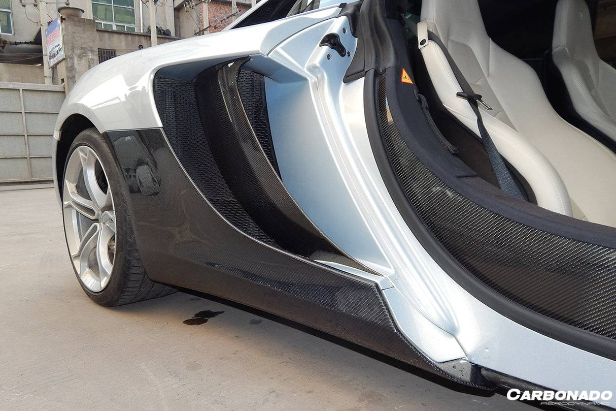 2011-2017 McLaren 650S MP4 12C OEM Style Carbon Fiber Side Skirts