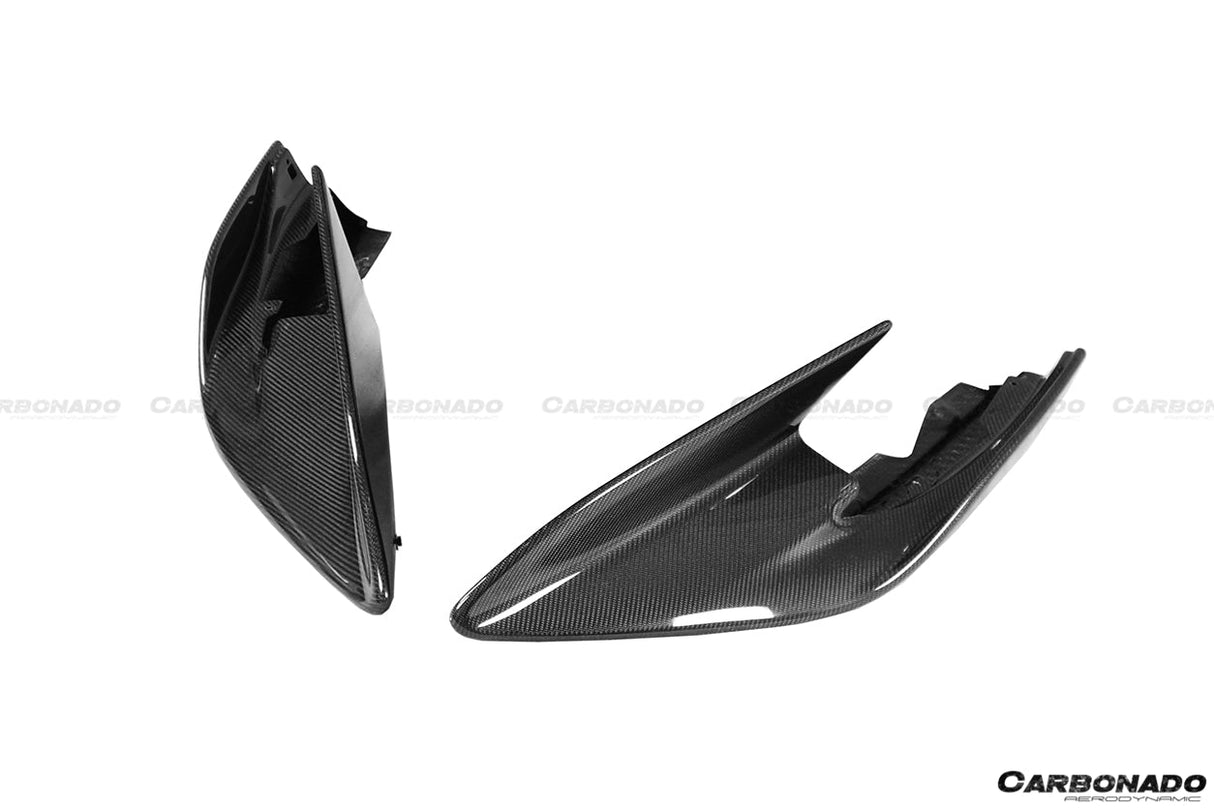 2015-2020 McLaren 540C 570S 600LT-Style Carbon Fiber Front Bumper Lip and Side Splitter