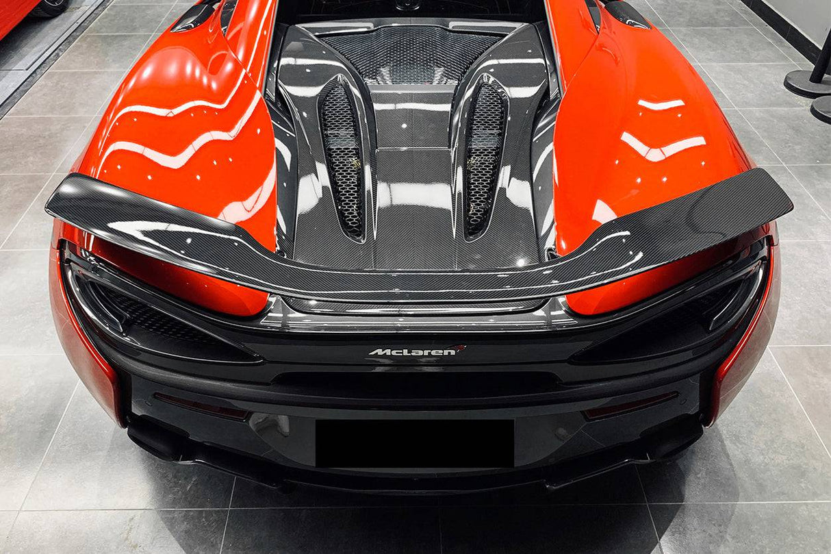 2015-2020 McLaren 540C 570S Coupe Autoclave OEM Style Dry Carbon Fiber Rear Engine Trunk Replacement