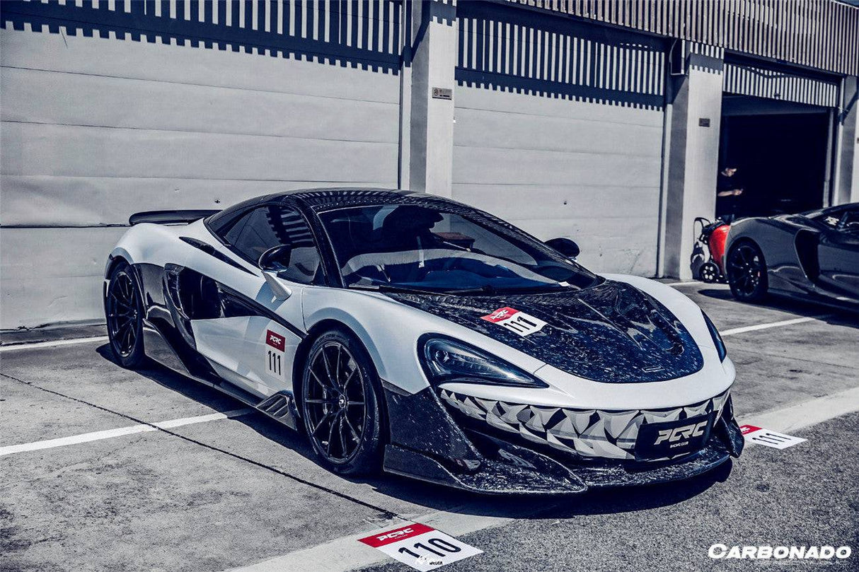 2018-2021 McLaren 600LT OEM Style Carbon Fiber front bumper side splitter
