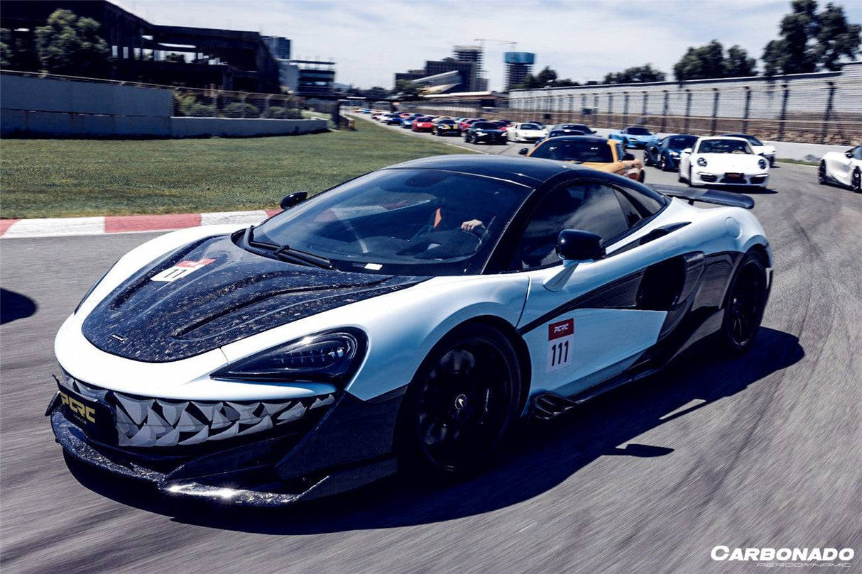 2018-2021 McLaren 600LT OEM Style Carbon Fiber front bumper side splitter